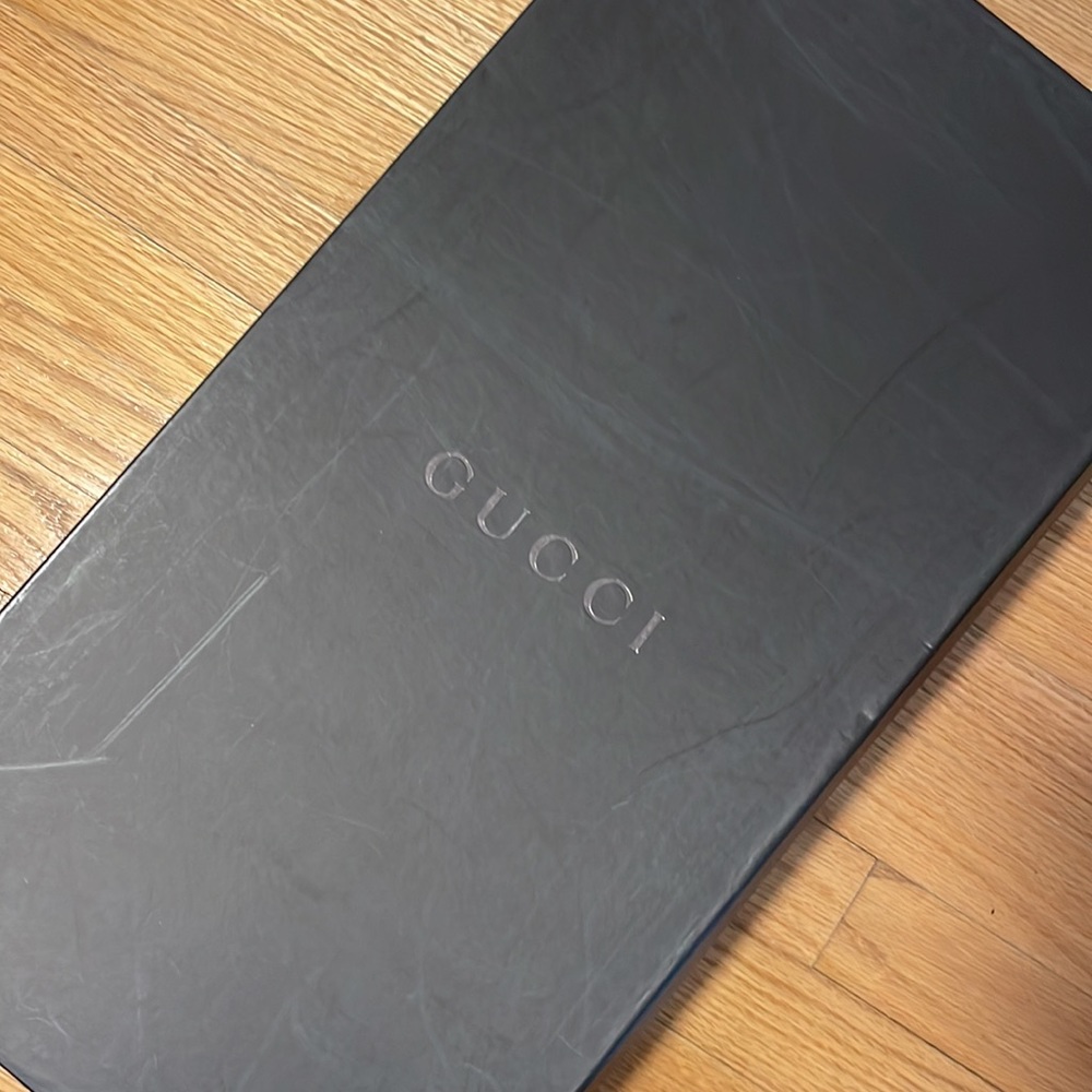 LIMITED!!! Gucci Black GG LEATHER BAMBOO HEEL ROSE GOLD KNEE BOOTS,37.5 - Picture 14 of 14